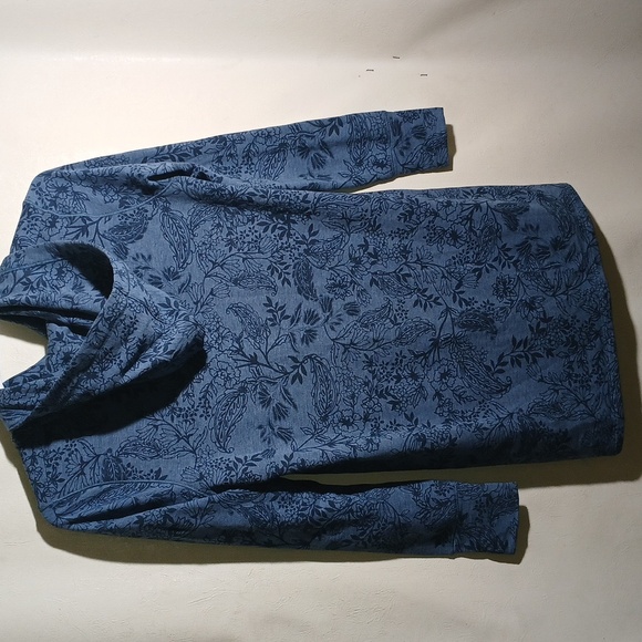 Cuddl Duds Comfort Wear Women's Hoodie Blue Floral Size Small - Picture 4 of 5